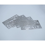 Custom-Designed (10.16x17.78x0.03cm) or (4"x7") 304 Stainless Steel Stencil Set for Nagomi, food, co
