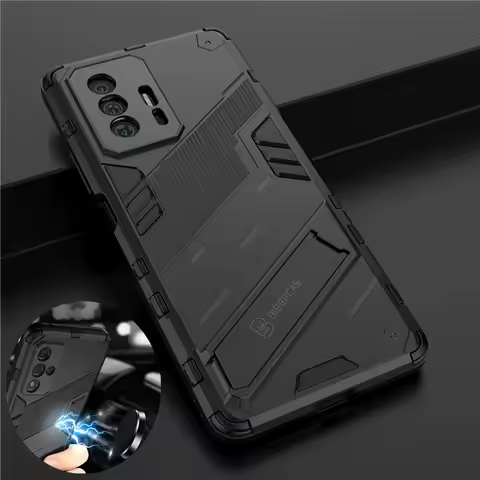 For xiaomi 11t pro case magnetic armor shockproof stand protection back cover for xiaomi 11t mi11t m