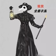 Halloween Costume Crow Men Women Long Beak Doctor Medieval Steampunk Plague Doctor Clothes