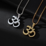 Stainless Steel Aum Sanskrit Yoga Chakra Pendant Trendy Yoga Om Necklace for Women Jewelry Mother's 