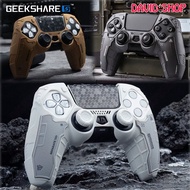 Silicone case cover + analog knob + GESTAC Hard Core (GeekShare) sticker skin - PS5 controller (Dual