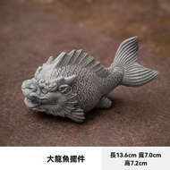 China Creative National Trendy Auspicious Beast Arowana Tea Pet Toy Ornaments Fish Dragon Gift Tank 