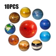 10pcs Large Planet Balls Educational Toys Planet Elastic Ball Solar System Educational Toys