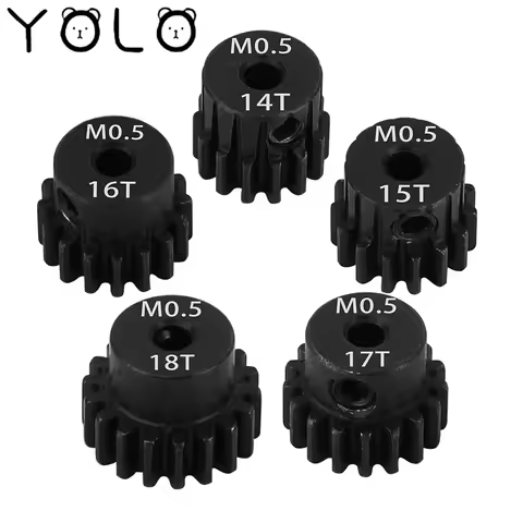 14T-18T M0.5 Metal Pinion Motor Gear for 2mm Shaft Brushless Motor Metal Antriebswellen Gear 1/28 1/