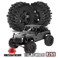 1.9" 88mm Rock Crawling Tyres With Plastic Beadlock Rims For 1/12 Off-Road RC Car MJX H12Y+ Axial SC