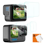 K&F Concept [9pcs Screen Protector for GoPro Hero 12 /Hero 11 /Hero 10 /Hero 9 Black, Ultra Clear Te