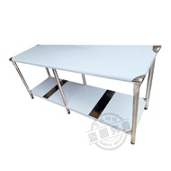 [特價]【Abis】升級版75x180CM二層圓角304不鏽鋼桌2.5尺X6尺