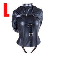 [RVBSFELKJHIOAGHHJB-OEYAFEJKHVJBZKJHAUTEJH-TRRWIAJKFHEUVHJXV] Leather Armbinder Restraint Straitjack