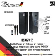 Speaker aktif portable 12 inch bismarck bsx12 w12 doble woofer bsx 12