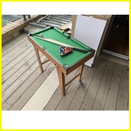 ❁ ☋ ❥ 27x14 inches Mini billiard Table for Kids wooden with tall feet billiard table set taco billi