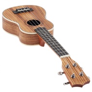 21 Inch Zebra Wood Soprano Ukulele, 12 Fret, Nylon Strings