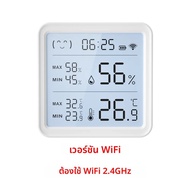 Tuya WiFi อุณหภูมิความชื้นเซนเซอร์สําหรับ Smart Home Backlight เครื่องวัดอุณหภูมิใช้งานร่วมกับบลูทูธ