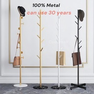 [2025 New Design] Nordic Style Clothes Hanger Stand Metal Marble Cloth Hanger Rack Bedroom Save Spac