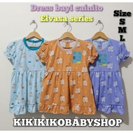 New again elvasa 3pcs cainito baby dress with pleated sleeves and back buttons, active mothers, cute