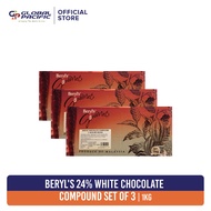 Beryl's 24% White Chocolate Compound 1kg Block Set of 3