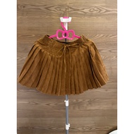 [Xueruo Boutique Shop] Japanese Brand Camel Suede Skirt (With Boots Super Beautiful) S 95 New