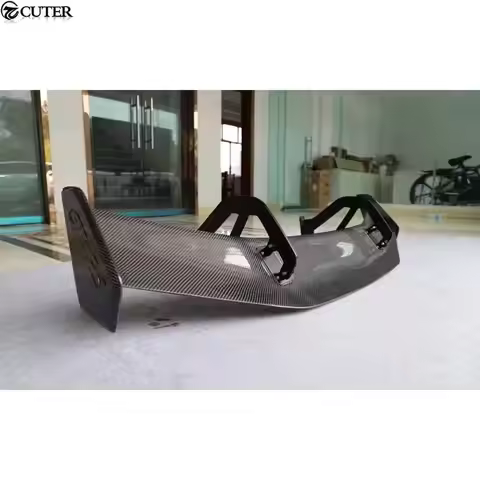 Hot 981 Gt4 RS Style Carbon Fiber Rear Spoiler Frp Unpainted Rear Wing For Porsche 981 Cayman Gt4rs 