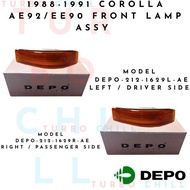 DEPO-212-1629-AE 1988-1991 COROLLA AE92/EE90 FRONT LAMP ASSY ECE.