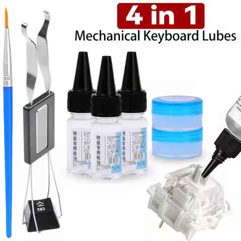4 in 1 Mechanical Keyboard Lubricant Grease Oil for Axes Mechanical Friction Lubrication Kit with Br