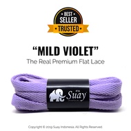SUAY Tali Sepatu Gepeng Pipih Warna Ungu Muda Panjang 110cm 8mm - Mild Violet FLAT Shoelaces
