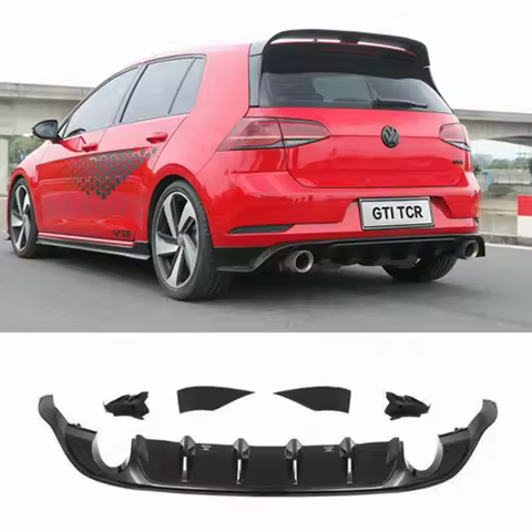 For Volkswagen Golf MK7.5 GTI TCR High Quality ABS Material Car Rear Bumper Diffuser Rear Side Diver