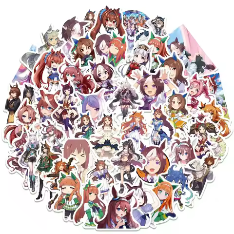 50PCS Uma Musume Pretty Derby Game Graffiti Stickers Anime Girl Cartoon Decal For Guitar Phone Guita