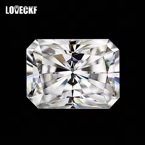 Super White D Color Radiant Cut Moissanite Stone With GRA Certificate 0.5-10.0ct Moissanita Loose Ge