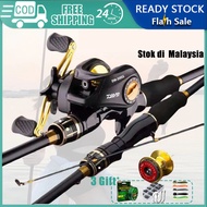 DAIWA Casting Rod Fishing Rod 1 Set Casting 1 Set Joran Pancing BC Reel Fishing  Full Set