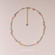 (18K gold plated) Bloomsnoon สร้อยคอมุกคั่นหิน Miami Vice Pearls Necklace