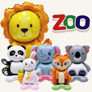 [Cheap] Funny Animal Aluminum Balloons with Stand, Birthday Glass Balloons for Children, Birthday De