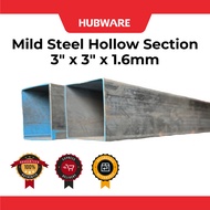 3" x 3" 1.6mm Thickness Mild Steel Hollow Section Besi Hollow