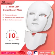 7 Colors Light Facial Mask Led Photon Therapy Beauty Device with Neck Skin Rejuvenation Face Care Anti Acne Whitening Machine