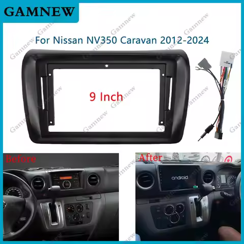 9 Inch Car Frame Fascia Adapter Android Radio Dash Fitting Panel Kit For Nissan NV350 Caravan 2012-2
