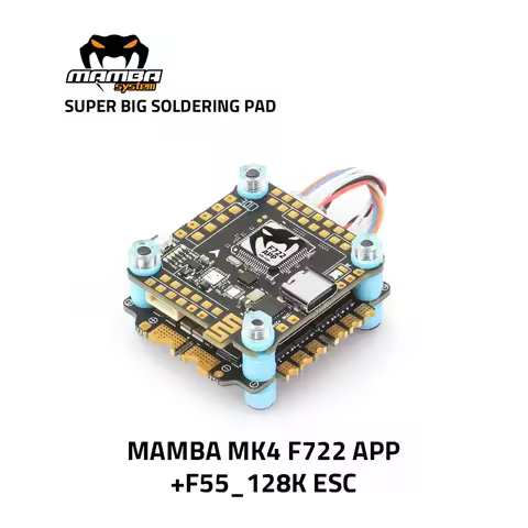 DIATONE MAMBA F722 APP MK4 (42688) with AM32 F55 128K 3-6S 4in1 ESC FPV Stack