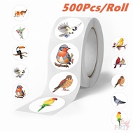 500Pcs/Roll ❤ Colorful Birds Series 02 . Kids Rewards Stickers ❤ DIY Scrapbooks Album Decor Sealing 