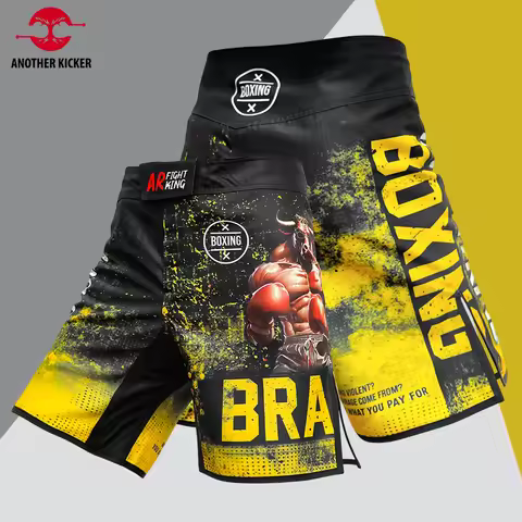 MMA Grappling Fight Shorts Ox Sublimated Kick Boxing Muay Thai BJJ Shorts Men Gym Workout Pants Kick