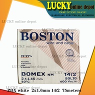✒ ☾ § ORIGINAL BOSTON BOMEX NM 14/2, 12/2, 10/2 PDX WIRE (per box)75meters