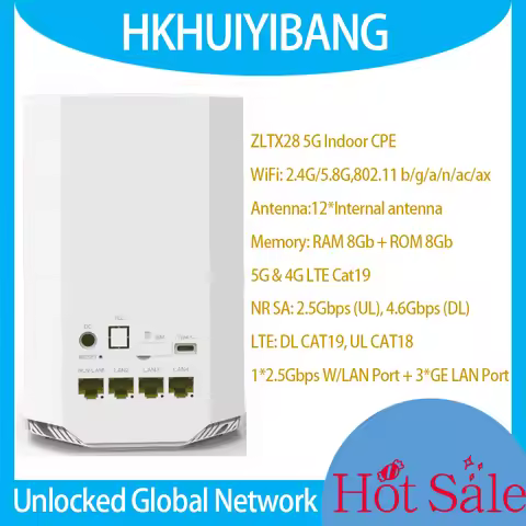 Original ZLT X28 5G Wireless Router Dual Bands WiFi 6 AX1800 Signal Amplifier 5G 4G LTE Cat19 Indoor