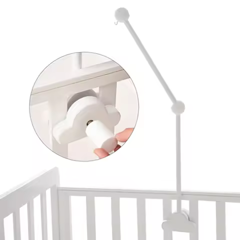 Baby Wooden Cloud Bed Bell Bracket 0-12 Months Bed Bell Bracket Wooden Mobile Newborn Crochet Bed Be