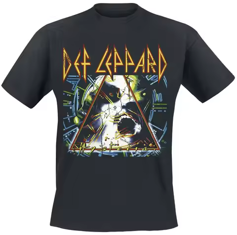 Def Leppard Hysteria Album Unisex T-shirt Cover Print Vintage Glam Rock Tee