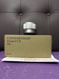 銀色 市場罕有 全新一樣 完美無瑕 全套有盒  香港行貨有保養 2028-4 Sigma 45 45mm F2.8 L CL SL Mount