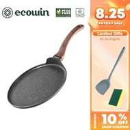Ecowin 25CM Nonstick Crepe Pan Pizaa Pan, Granite Dosa Pan Pancake Pan Induction & Gas Cookware (PFO