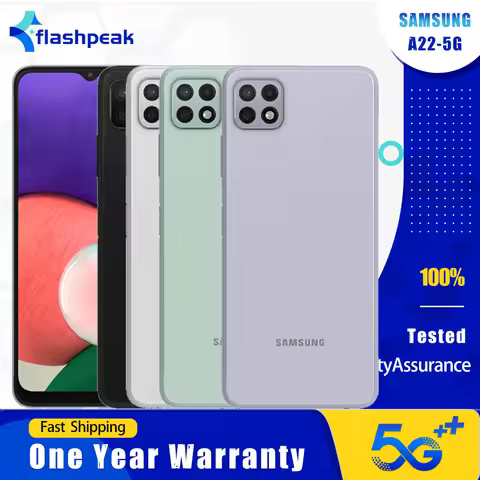 Original Samsung Galaxy A22 A226L 5G Mobile Phone 4GB RAM 128GB ROM 6.6'' 90Hz LCD Screen 48MP+8MP O