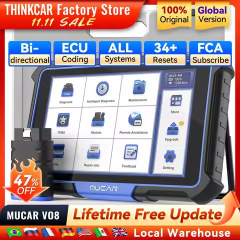 MUCAR VO8 Best Professional Car Diagnostic Tool Obd2 Scanner Automotive Diagnosis ECU Coding Bi-dire
