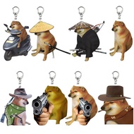 Creative Internet Celebrity Cheems Meme Cute Warrior Cheems Keychain Funny Cheemsburger Expression K