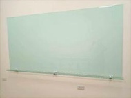 磁性烤漆玻璃白板+L型 8MM玻璃筆槽.色樣-蘋果綠.板面5MM強化玻璃.烤漆保固2年-大新白板
