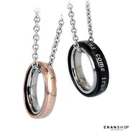 T Titanium Steel Couple Necklace Ring Necklace Evil South Delivery Shop [7143A]