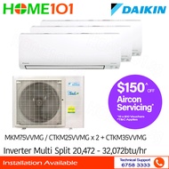 Daikin Inverter Multi-Split AirCon MKM75VVMG/CTKM25VVMG x 2 + CTKM35VVMG