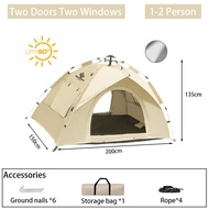 Blackpongo เต็นท์อัตโนมัติ เต็นท์พับเก็บทันที กันลม PU2000mm เต็นท์ปิกนิกกลางแจ้งสำหรับครอบครัว 1-4 