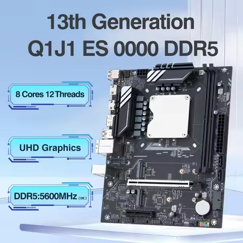 DIY Gaming Computer CPU Motherboard Combo 13th Core Interposer Kit Q1J1 ES 0000 8C12T Integrated CPU